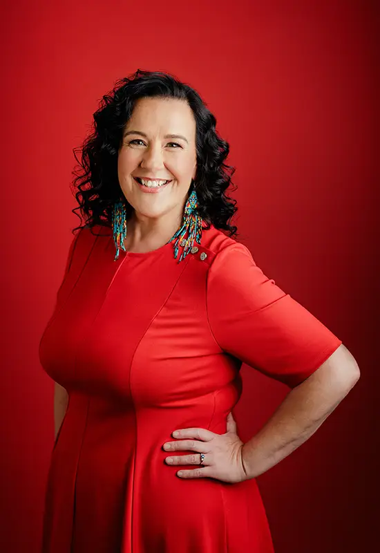 Kristine Dandavino red dress