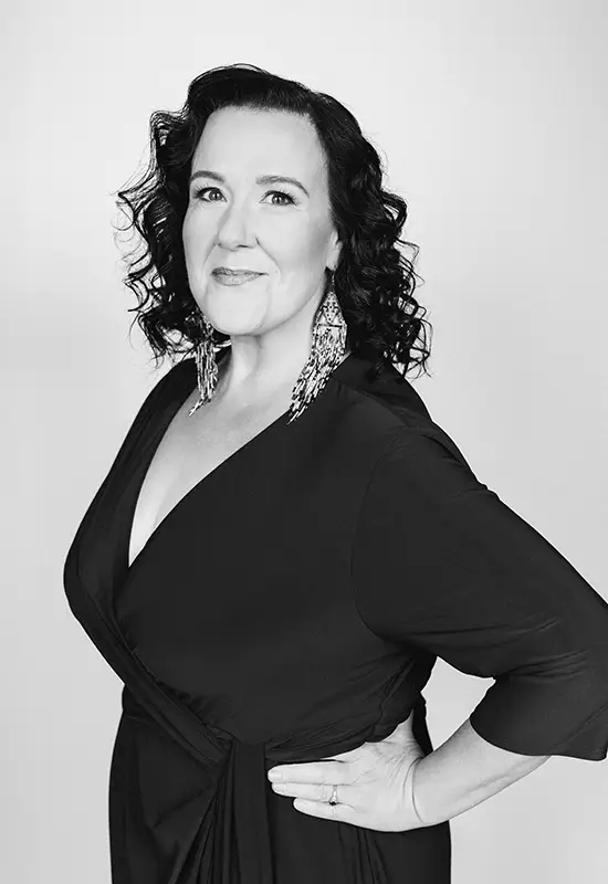 Kristine Dandavino black and white photo