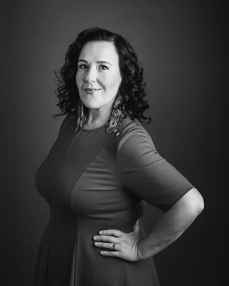 Kristine Dandavino black and white photo